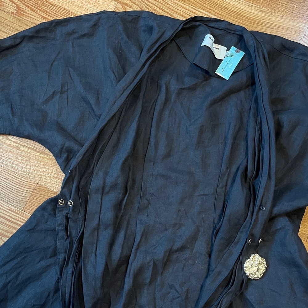 Anthropologie x Exquise Tobie Linen Midi Shirt Dress Size 1X NWT - Picture 12 of 16
